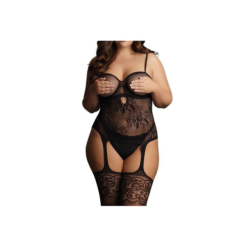 Le Désir Combinaison RHINESTONE Noire